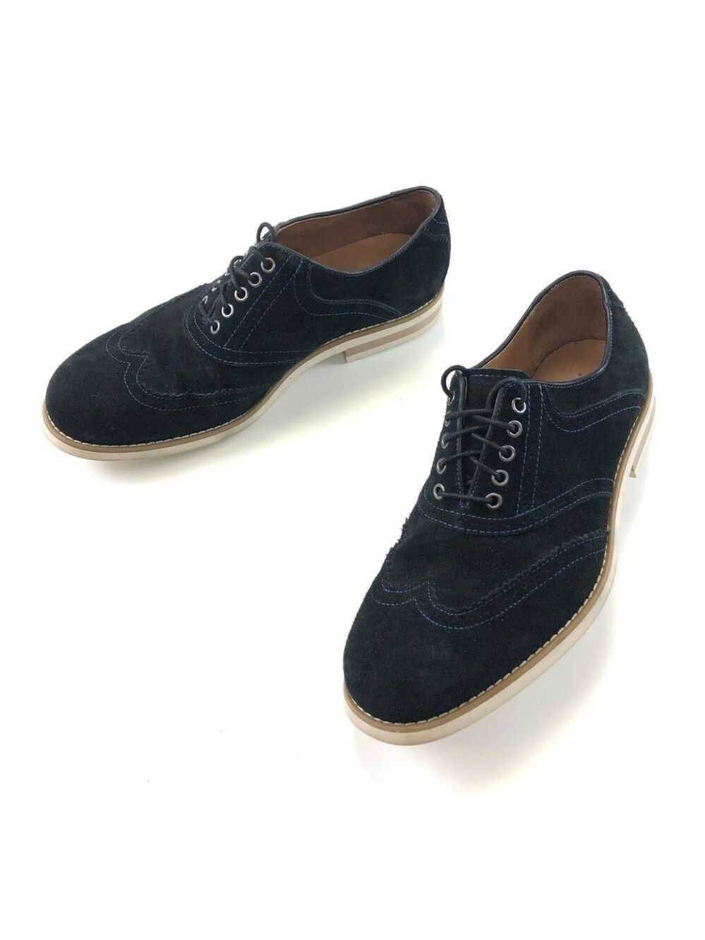Donald Pliner navy suede tie up Oxford shoes Men’s Size 9M